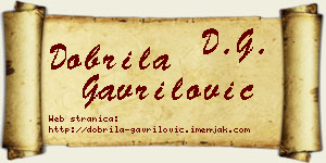 Dobrila Gavrilović vizit kartica
